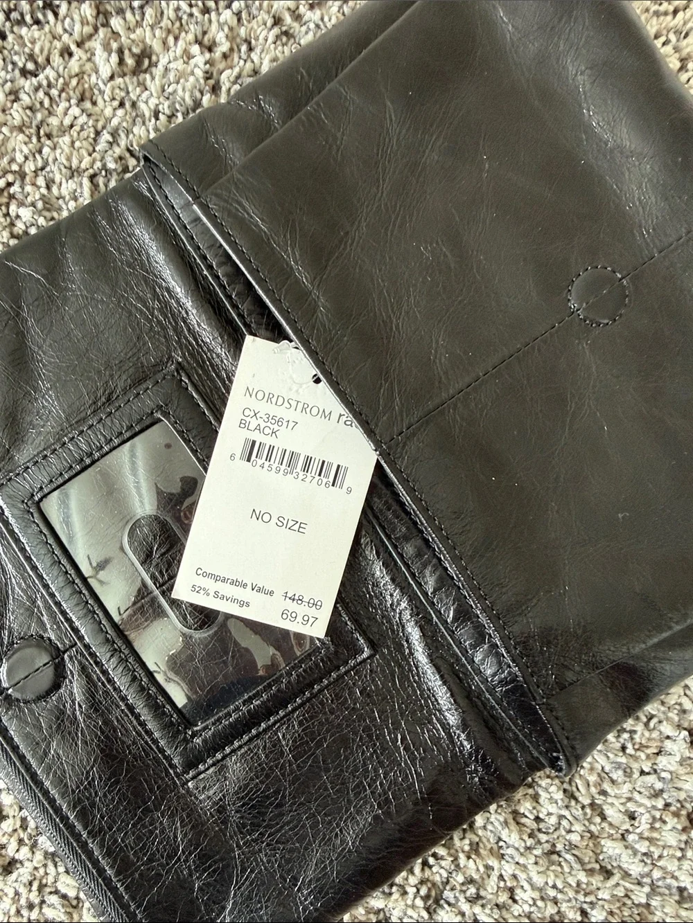 Hobo Classic Black Leather Crossbody Bag - Women's Shoulder Purse